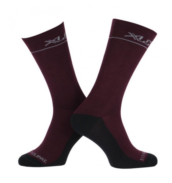 XLC Gravel Socke CS-L05 weinrot, love cycling Gr. 36-38