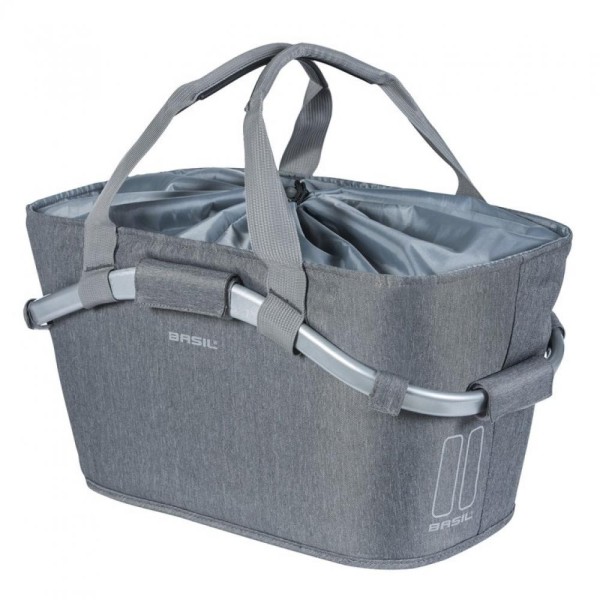 Basil Fahrradkorb Classic CarryAll Rear 2Day MIK greymelee L 50 x B 28 x H 25cm