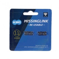Missinglink KMC 11R DLC schwarz 2 Stück f. Ketten 5,65mm,11-f.,re-usable