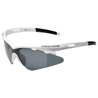 Cratoni Sportbrille  Futuro polarized white glossy  -  smoke w/o mirror  Größe UNI
