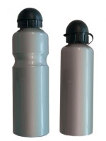 Messingschlager Trinkflasche Alu 750ml silber mit Deckel