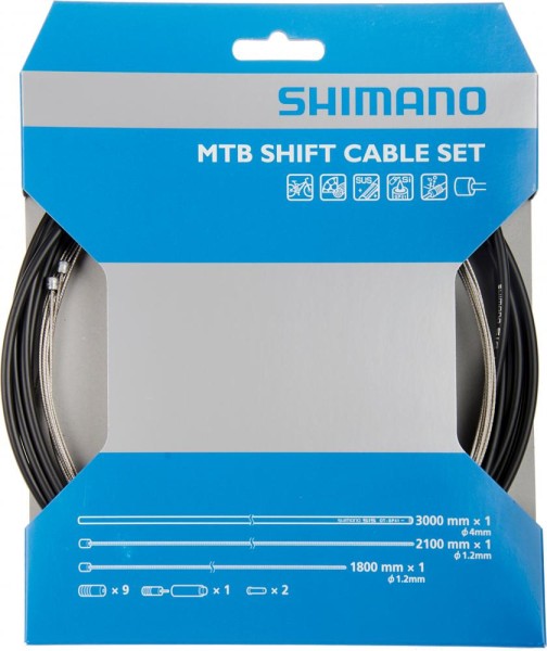 Shimano MTB-Schaltzugsatz (Edelstahl für Umwerfer/Schaltwerk)
