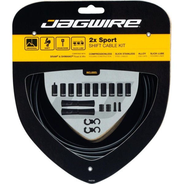 Jagwire Schaltzugset 2X Sport Shift Schwarz