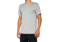 100% Mission Athletic T-Shirt, Heather Grey, XL