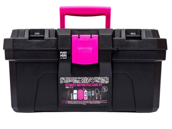 Muc Off Ultimate Motorcycle Kit Tool Box German Version, black