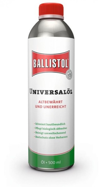 Universalöl Ballistol 500ml, Flasche (D/EN/FR/I/NL)