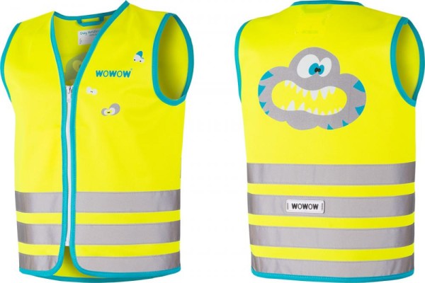 Wowow Sicherheitsweste Crazy Monster Jacket für Kinder Größe M gelb