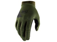 100% Ridecamp Gloves, Army Green / Black, M