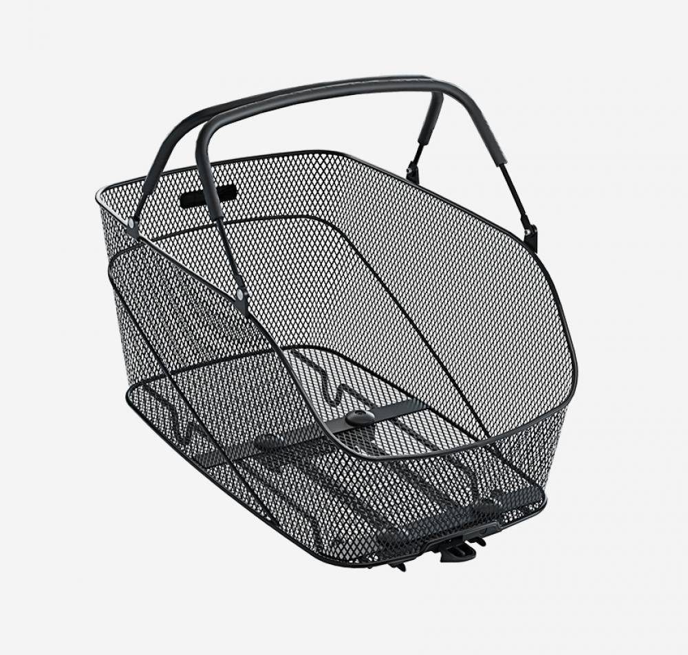 Racktime Fahrradkorb System Korb Hinterradkorb | small 38,8x27,4x25,5 schwarz cm | Fahrradzubehör Fahrradkörbe Baskit | Trunk