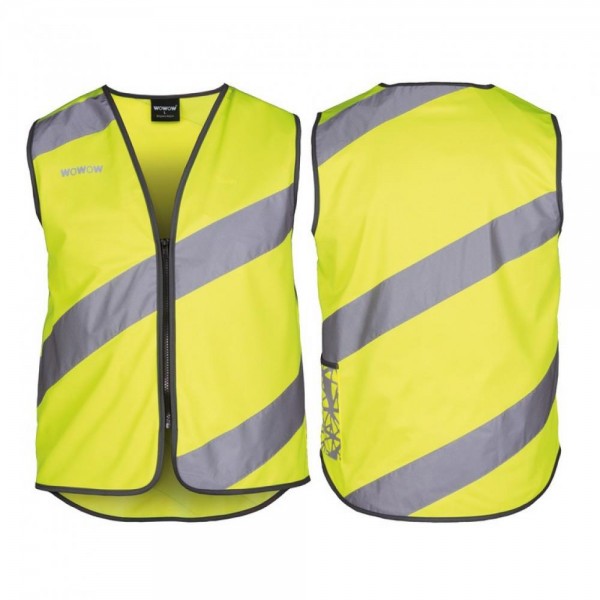 WOWOW Sicherheitsweste Fun Jacket für Kinder gelb mit Refl.-Streifen Gr. L