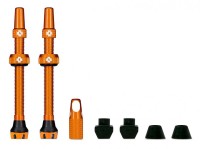 Muc Off, Tubelessventil V2, SV (44mm), Farbe orange, Aluminium, zur Umrüstung von Standardfelgen auf Tubeless-System, für fast alle Felgen geeignet