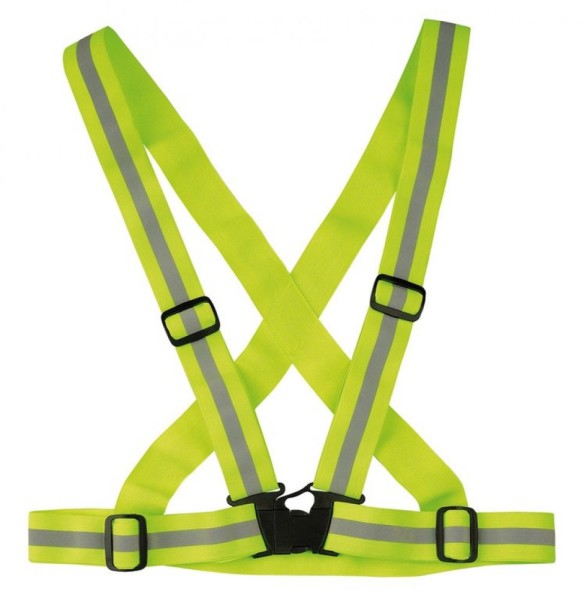 Wowow Reflexgurt Cross Belt gelb elastisch einstellbar, Erwachsene, Sicherheitswesten & Reflektoren, Bekleidung