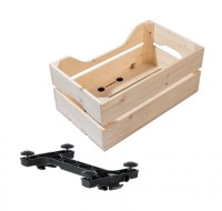 Holzbox Racktime Woodpacker 2.0 49x24,1x29,5cm, natur, 25ltr, Snapit 2.0