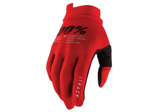 100% iTrack Gloves, red, XL