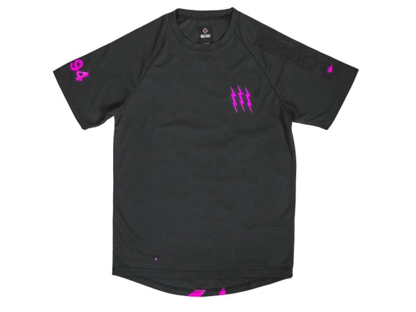 Muc Off Short Sleeve Riders Jersey, grau/pink, S