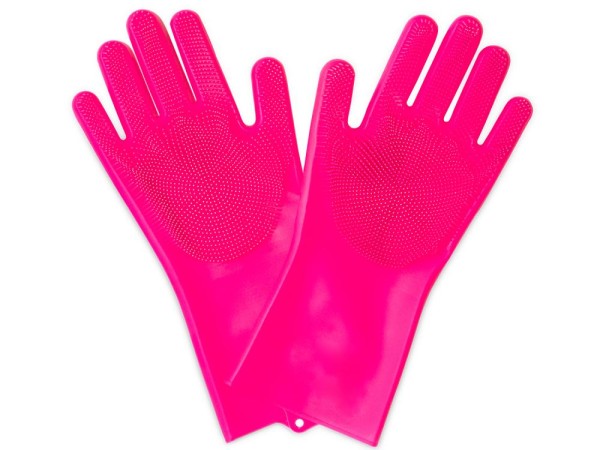Muc Off Deep Scrubber Gloves, pink, M