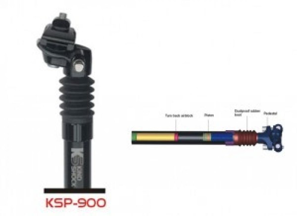 KindShock Federsattelstütze KSP 900 &#216; 27,2mm, 350mm schwarz, Patent 