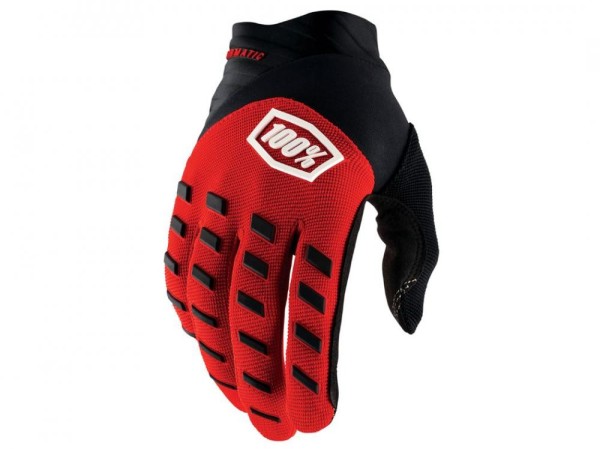100% Airmatic Gloves, Red/Black, S