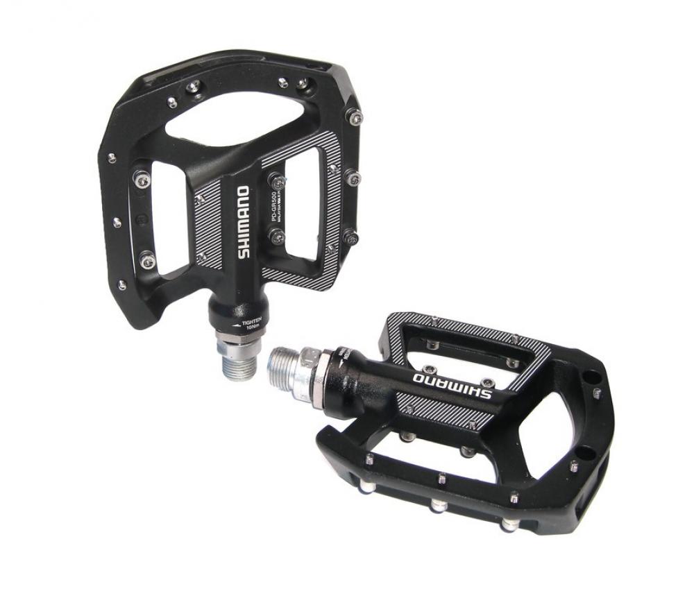 | Plattform Shimano MTB-Pedal Fahrradteile | schwarz ohne PDGR500 Plattformpedale | Pedale Reflektoren